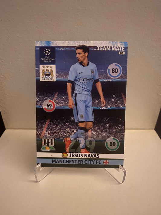 Fodbold kort Panini Adrenalyn XL UEFA Champions League 2014/2015 - Manchester City Jesus Navas - Pokedexet