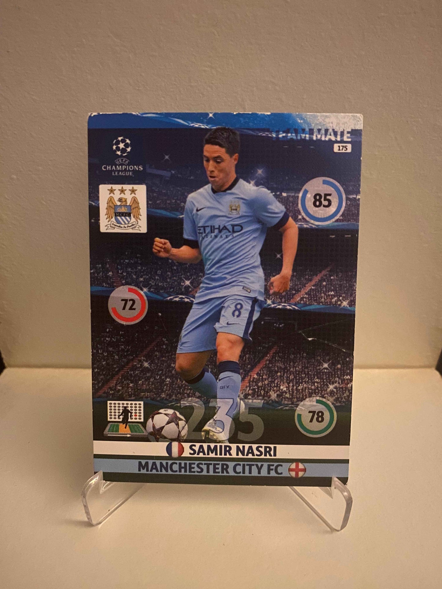 Fodbold kort Panini Adrenalyn XL UEFA Champions League 2014/2015 - Manchester City Samir Nasri - Pokedexet