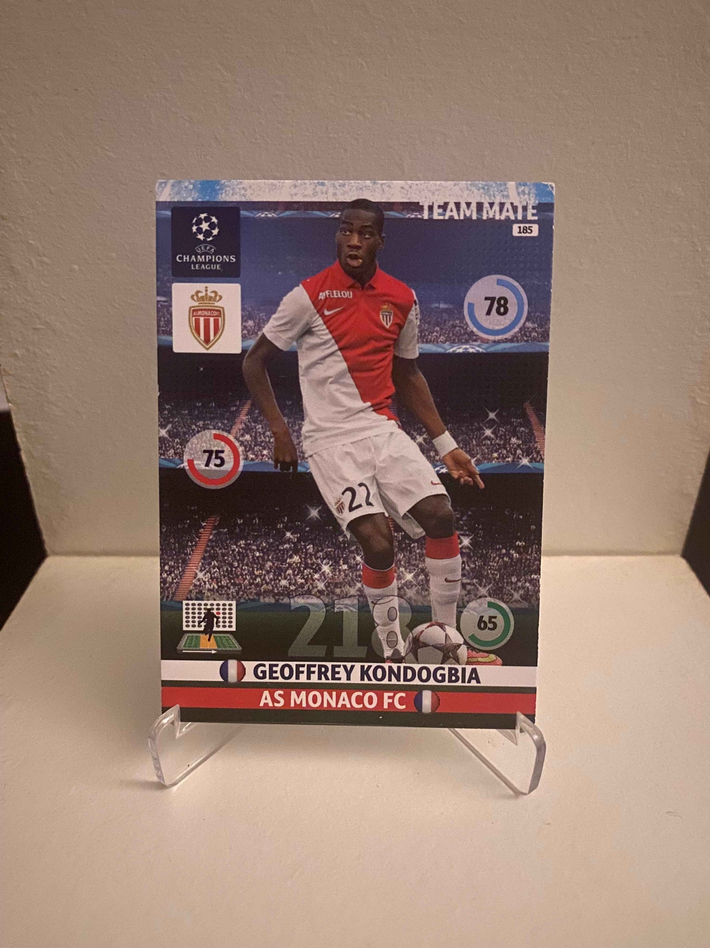Fodbold kort Panini Adrenalyn XL UEFA Champions League 2014/2015 - Monaco Geoffrey Kondogbia - Pokedexet