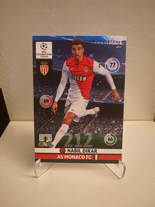 Fodbold kort Panini Adrenalyn XL UEFA Champions League 2014/2015 - Monaco Nabil Dirar - Pokedexet
