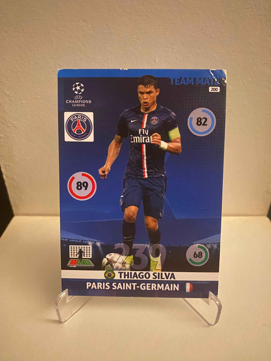 Fodbold kort Panini Adrenalyn XL UEFA Champions League 2014/2015 - Paris Saint Germain Thiago Silva - Pokedexet