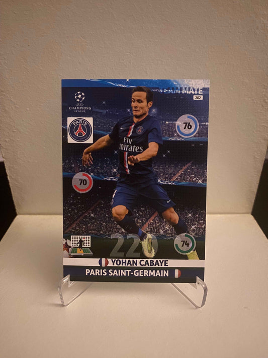Fodbold kort Panini Adrenalyn XL UEFA Champions League 2014/2015 - Paris Saint Germain Yohan Cabaye - Pokedexet