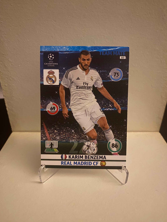 Fodbold kort Panini Adrenalyn XL UEFA Champions League 2014/2015 - Real Madrid Karim Benzema - Pokedexet
