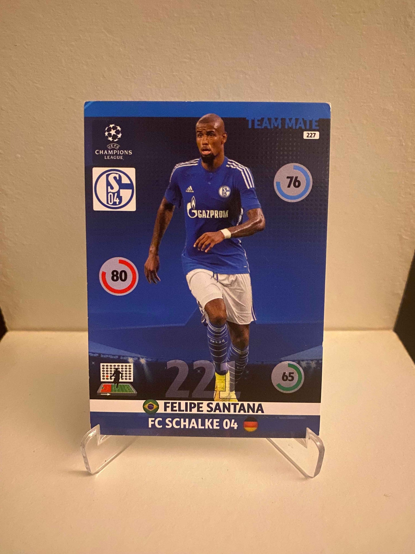 Fodbold kort Panini Adrenalyn XL UEFA Champions League 2014/2015 - Schalke 04 Felipe Santana - Pokedexet