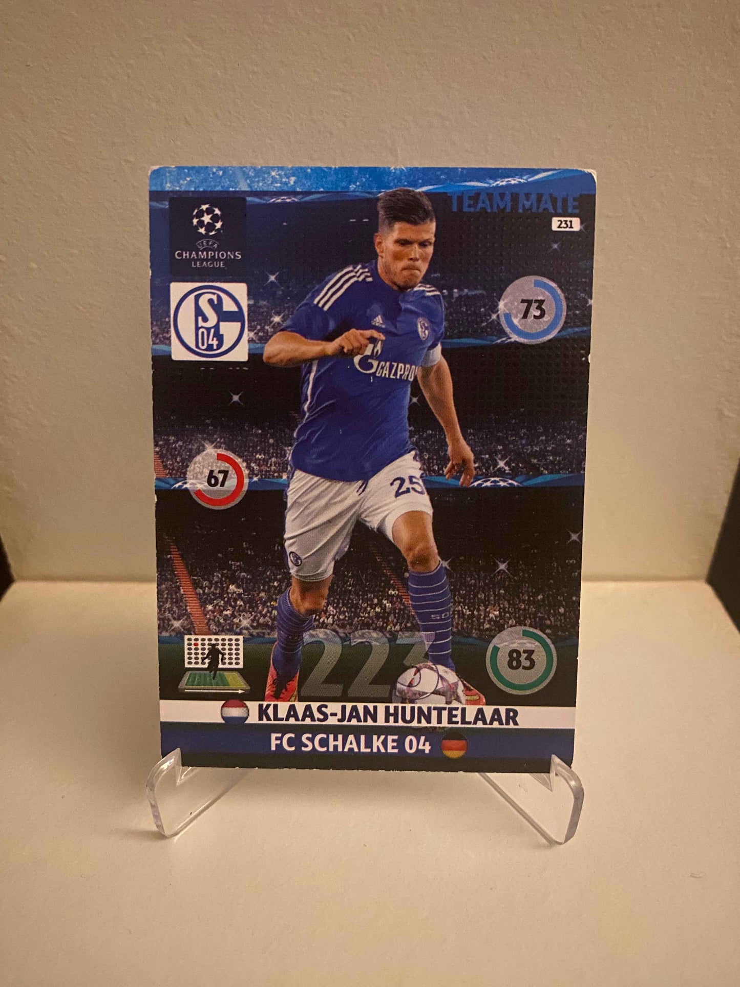 Fodbold kort Panini Adrenalyn XL UEFA Champions League 2014/2015 - Schalke 04 Klass-Jan Huntelaar - Pokedexet