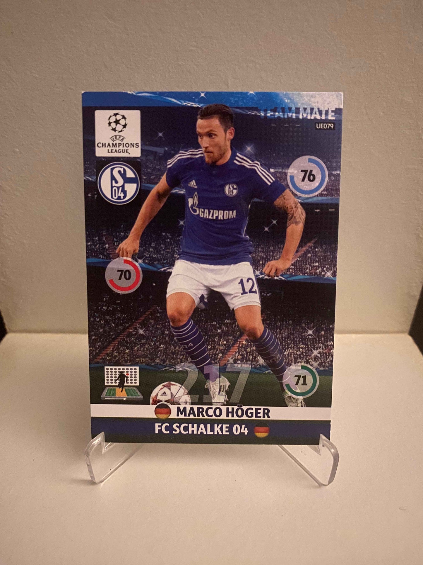 Fodbold kort Panini Adrenalyn XL UEFA Champions League 2014/2015 - Schalke 04 Marco Hoger - Pokedexet