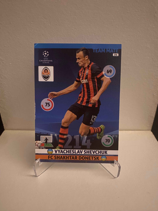 Fodbold kort Panini Adrenalyn XL UEFA Champions League 2014/2015 - Shaktar Donetsk Vyacheslav Shevchuk - Pokedexet