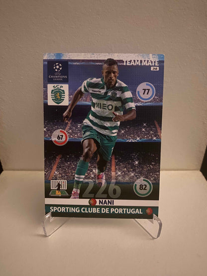 Fodbold kort Panini Adrenalyn XL UEFA Champions League 2014/2015 - Sporting Nani - Pokedexet