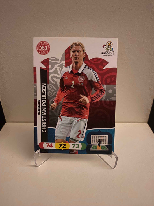 Fodbold kort Panini Adrenalyn XL UEFA EURO 2012 - Danmark Christian Poulsen - Pokedexet