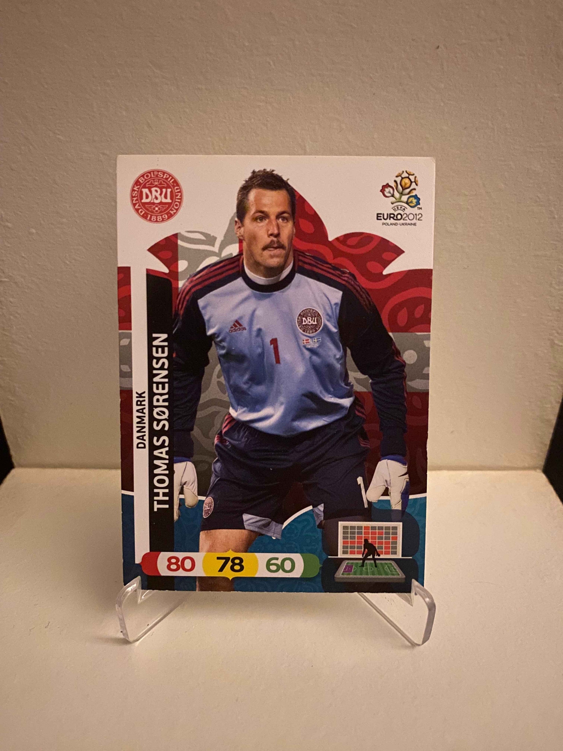 Fodbold kort Panini Adrenalyn XL UEFA EURO 2012 - Danmark Thomas Sørensen - Pokedexet