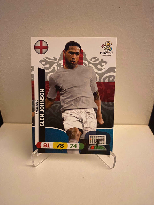 Fodbold kort Panini Adrenalyn XL UEFA EURO 2012 - Englan Glen Johnson - Pokedexet