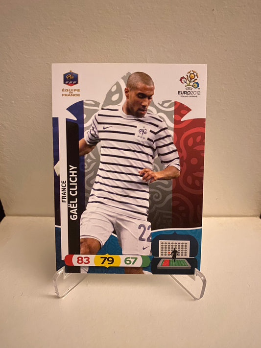 Fodbold kort Panini Adrenalyn XL UEFA EURO 2012 - Frankrig Gael Clichy - Pokedexet