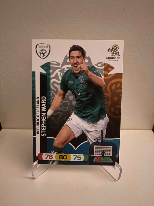Fodbold kort Panini Adrenalyn XL UEFA EURO 2012 - Irland Stephen Ward - Pokedexet