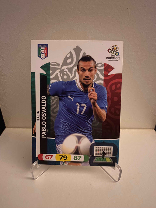 Fodbold kort Panini Adrenalyn XL UEFA EURO 2012 - Italien Pablo Osvaldo - Pokedexet