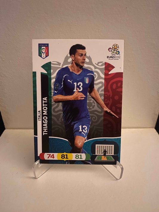 Fodbold kort Panini Adrenalyn XL UEFA EURO 2012 - Italien Thiago Motta - Pokedexet