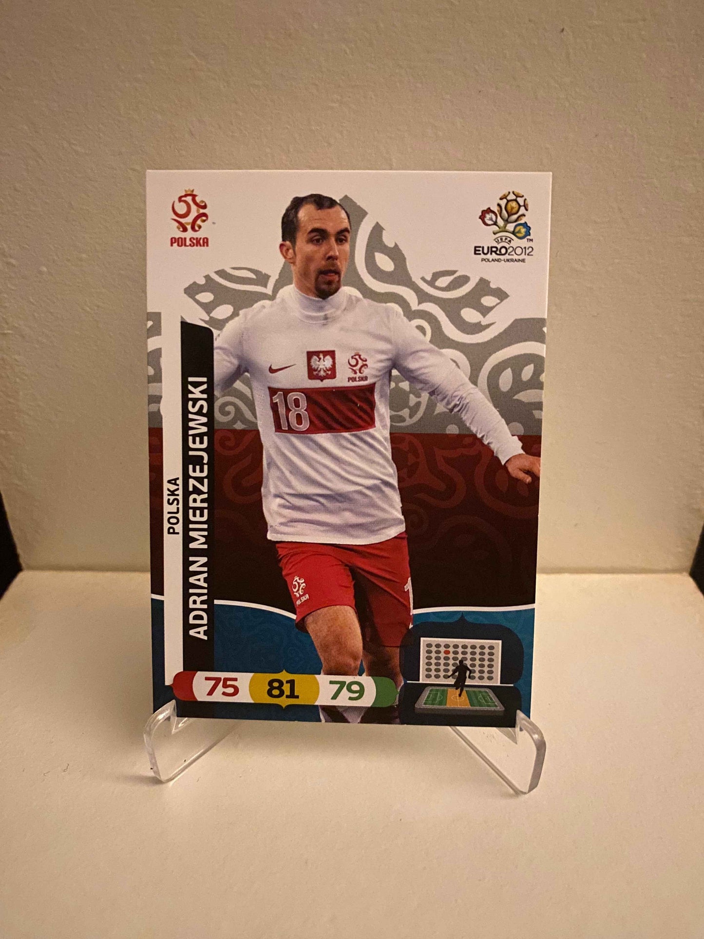 Fodbold kort Panini Adrenalyn XL UEFA EURO 2012 - Polen Adrian Mierzejewski - Pokedexet