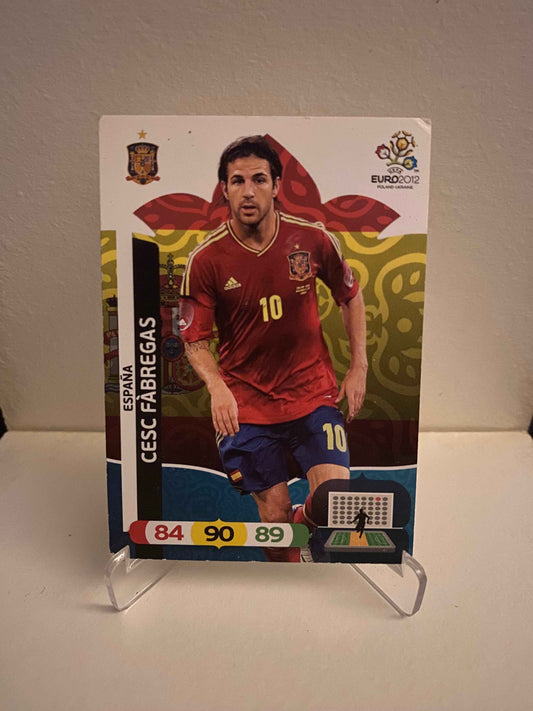 Fodbold kort Panini Adrenalyn XL UEFA EURO 2012 - Spanien Cesc Fabregas - Pokedexet