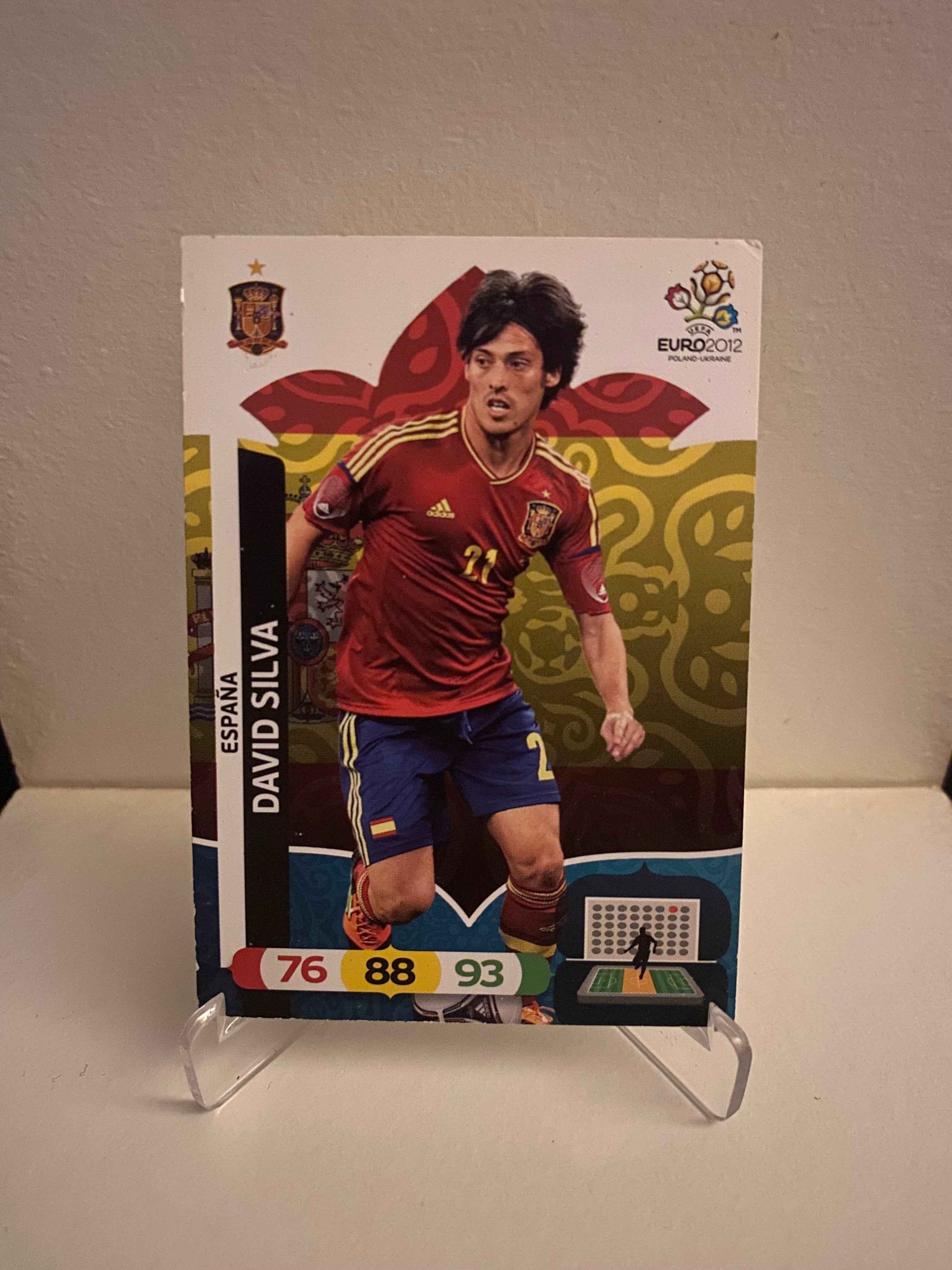 Fodbold kort Panini Adrenalyn XL UEFA EURO 2012 - Spanien David Silva - Pokedexet