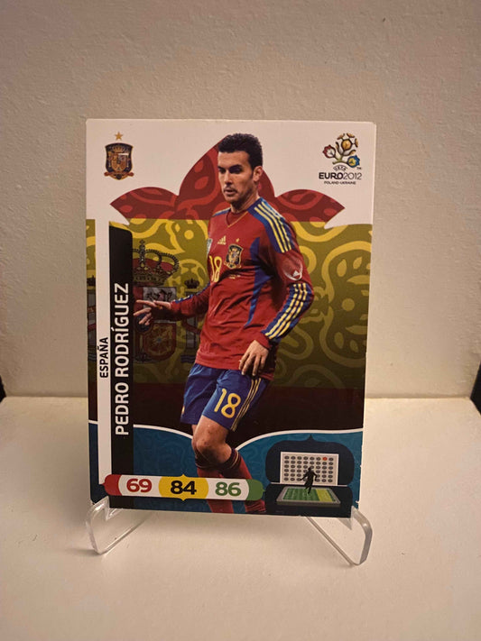 Fodbold kort Panini Adrenalyn XL UEFA EURO 2012 - Spanien Pedro Rodriguez - Pokedexet