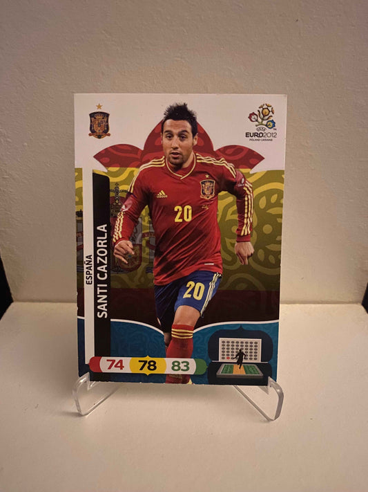 Fodbold kort Panini Adrenalyn XL UEFA EURO 2012 - Spanien Santi Cazorla - Pokedexet