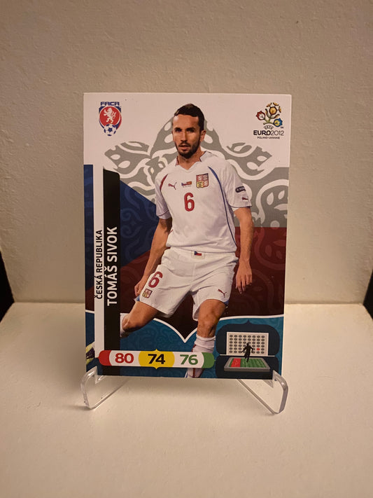 Fodbold kort Panini Adrenalyn XL UEFA EURO 2012 - Tjekkiet Tomas Sivok - Pokedexet