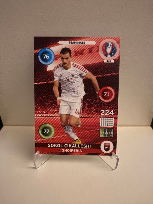 Fodbold kort Panini Adrenalyn XL UEFA EURO 2016 - Albanien Sokol Cikalleshi - Pokedexet