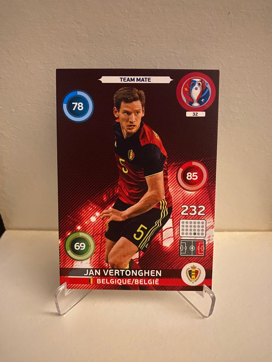 Fodbold kort Panini Adrenalyn XL UEFA EURO 2016 - Belgien Jan Verthoghen - Pokedexet