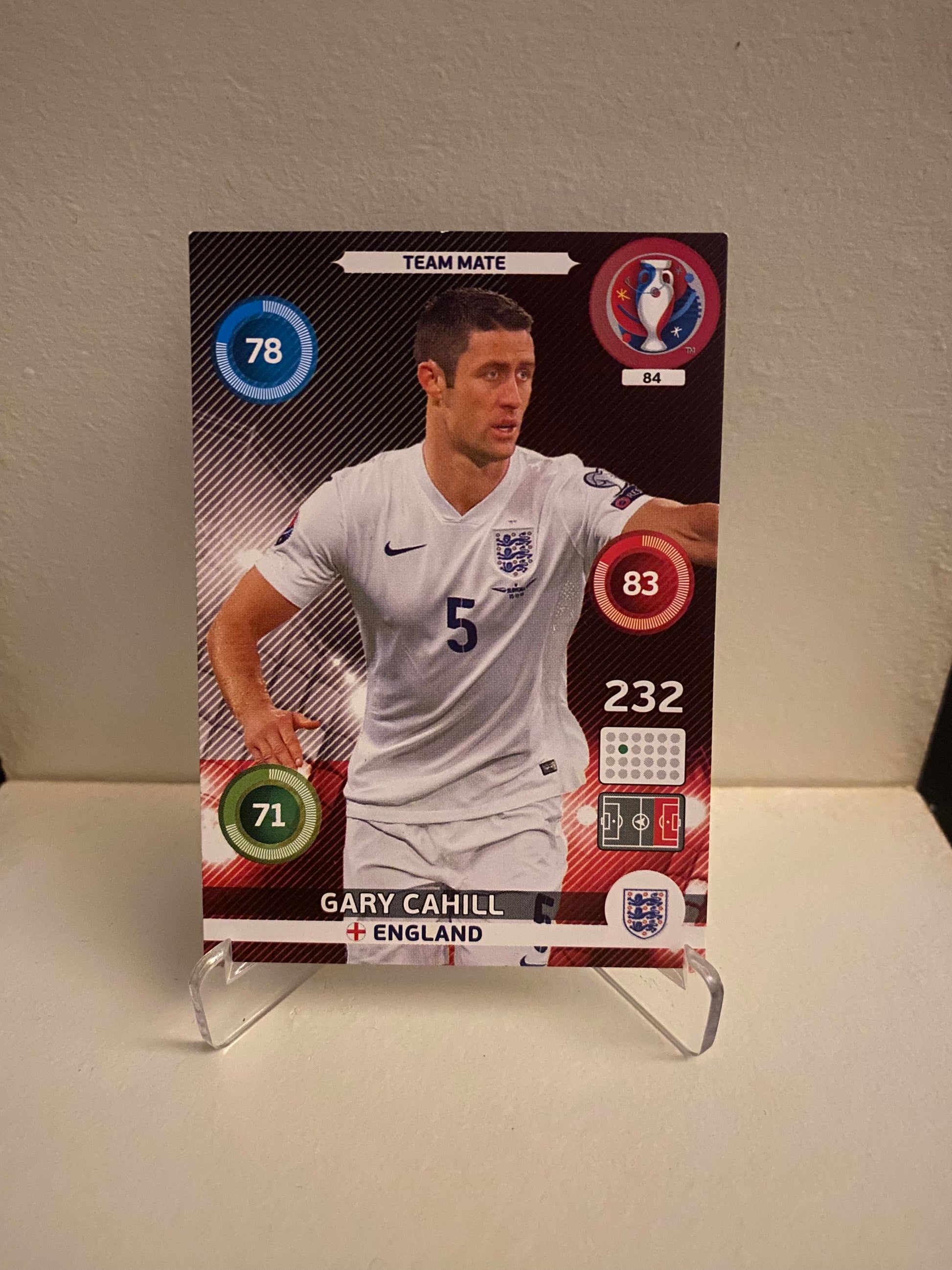 Fodbold kort Panini Adrenalyn XL UEFA EURO 2016 - England Gary Cahill - Pokedexet