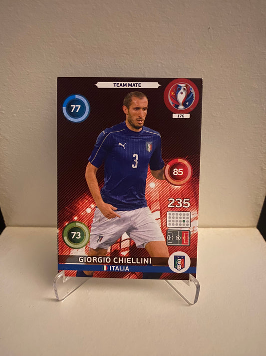 Fodbold kort Panini Adrenalyn XL UEFA EURO 2016 - Italien Giorgio Chiellini - Pokedexet