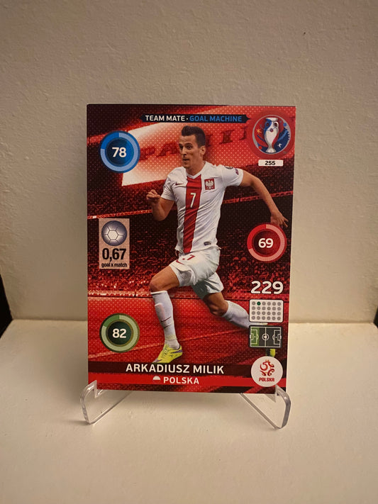 Fodbold kort Panini Adrenalyn XL UEFA EURO 2016 - Polen Arkaduisz Milik - Pokedexet