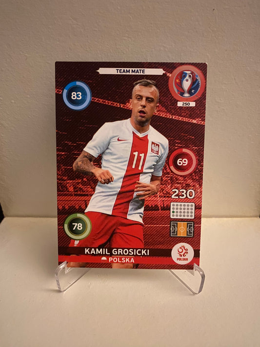 Fodbold kort Panini Adrenalyn XL UEFA EURO 2016 - Polen Kamil Grosicki - Pokedexet