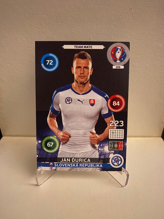 Fodbold kort Panini Adrenalyn XL UEFA EURO 2016 - Slovakiet Jan Durica - Pokedexet