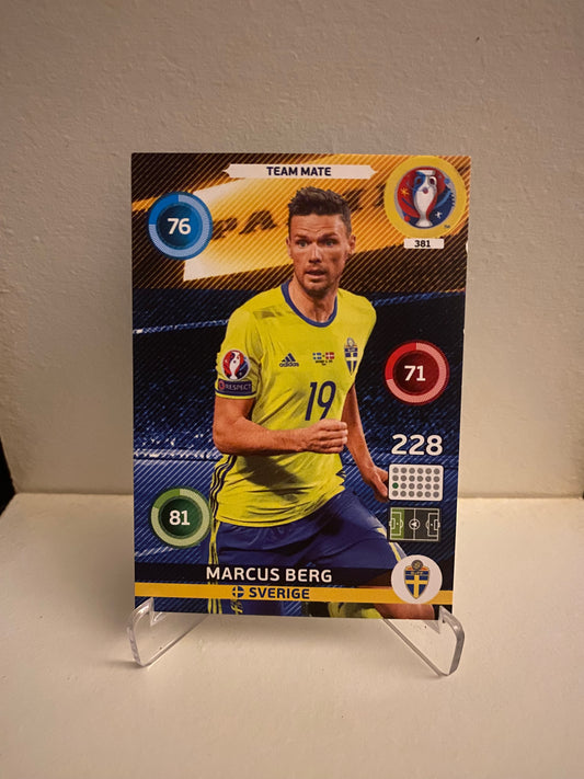 Fodbold kort Panini Adrenalyn XL UEFA EURO 2016 - Sverige Marcus Berg - Pokedexet