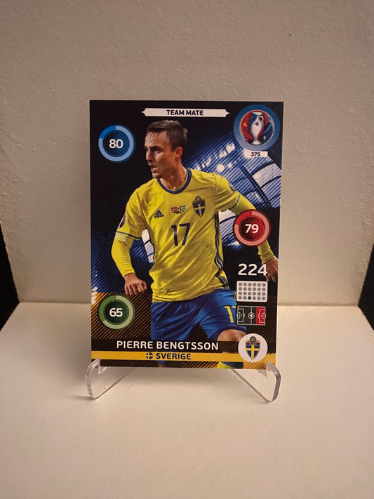 Fodbold kort Panini Adrenalyn XL UEFA EURO 2016 - Sverige Pierre Bengtsson - Pokedexet