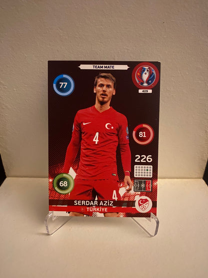 Fodbold kort Panini Adrenalyn XL UEFA EURO 2016 - Tyrkiet Serdar Aziz - Pokedexet