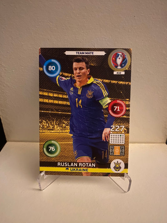 Fodbold kort Panini Adrenalyn XL UEFA EURO 2016 - Ukraine Ruslan Rotan - Pokedexet
