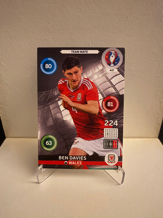 Fodbold kort Panini Adrenalyn XL UEFA EURO 2016 - Wales Ben Davies - Pokedexet
