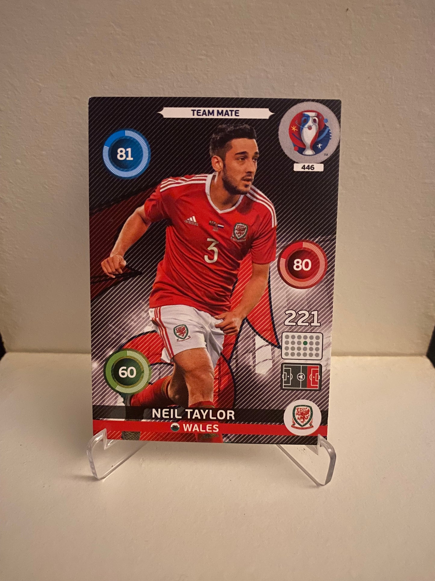 Fodbold kort Panini Adrenalyn XL UEFA EURO 2016 - Wales Neil Taylor - Pokedexet