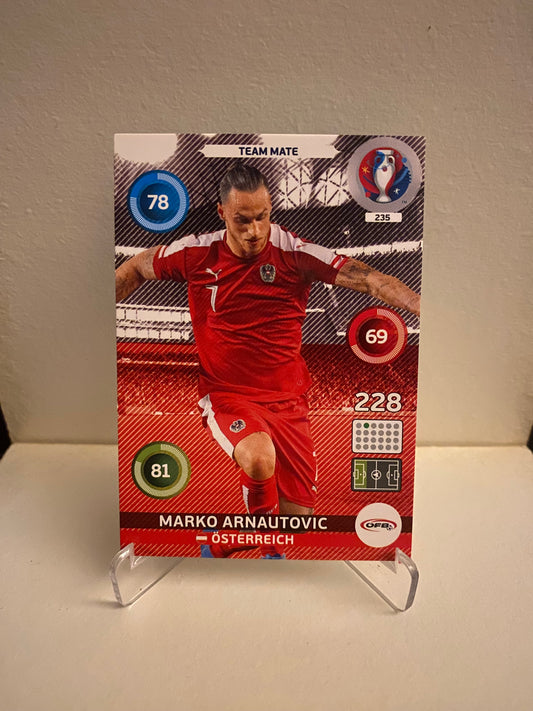 Fodbold kort Panini Adrenalyn XL UEFA EURO 2016 - Østrig Marko Arnautovic - Pokedexet