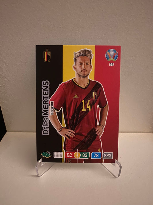 Fodbold kort Panini Adrenalyn XL UEFA EURO 2020 - Belgien Dries Mertens - Pokedexet