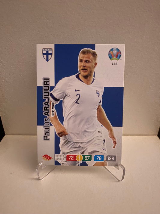 Fodbold kort Panini Adrenalyn XL UEFA EURO 2020 - Finland Paulus Arajuuri - Pokedexet