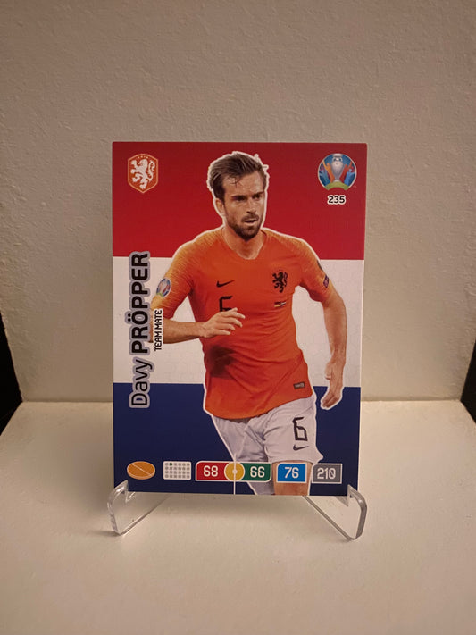 Fodbold kort Panini Adrenalyn XL UEFA EURO 2020 - Holland Davy Propper - Pokedexet