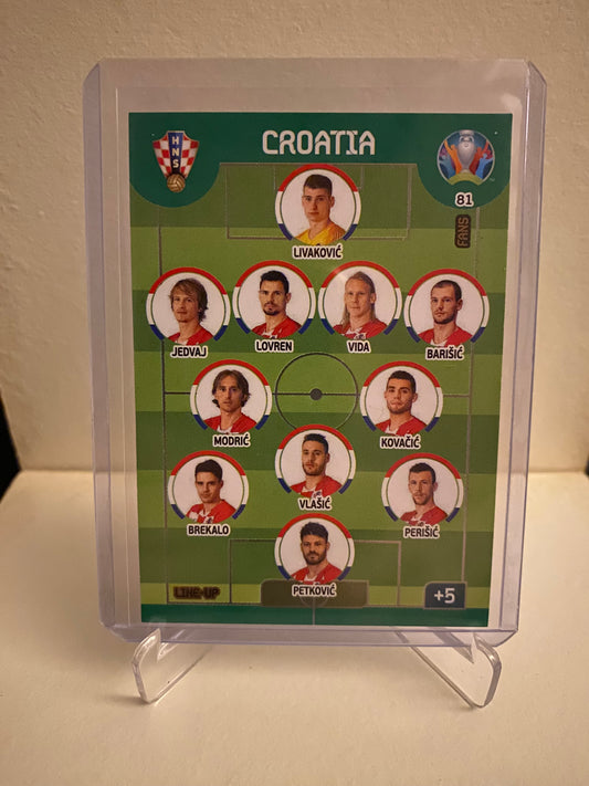 Panini Adrenalyn XL UEFA EURO 2020 Kroatien Holdopstilling Holofoil