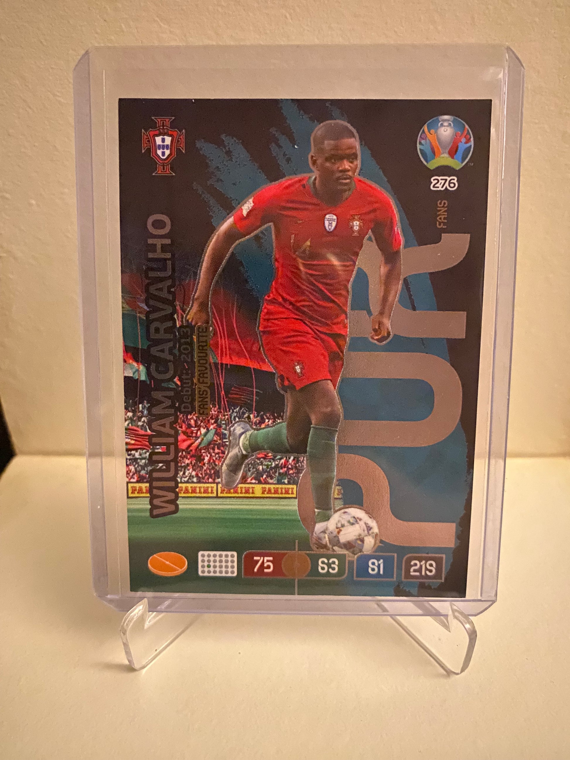 Fodbold kort Panini Adrenalyn XL UEFA EURO 2020 - Portugal William Carvalho Holofoil - Pokedexet