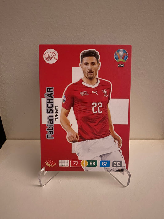 Fodbold kort Panini Adrenalyn XL UEFA EURO 2020 - Schweiz Fabian Schar - Pokedexet