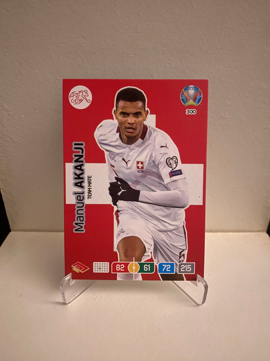 Fodbold kort Panini Adrenalyn XL UEFA EURO 2020 - Schweiz Manuel Akanji - Pokedexet