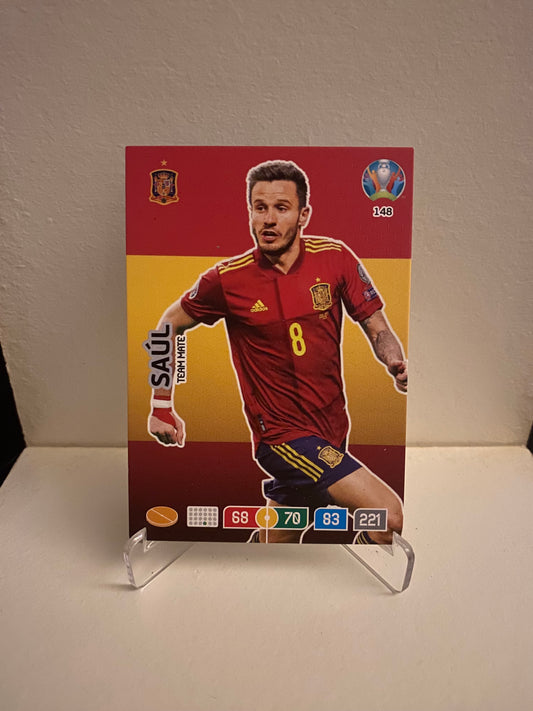 Fodbold kort Panini Adrenalyn XL UEFA EURO 2020 - Spanien Saul - Pokedexet