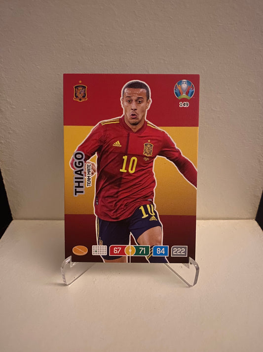 Fodbold kort Panini Adrenalyn XL UEFA EURO 2020 - Spanien Thiago - Pokedexet