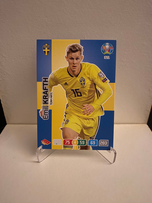 Fodbold kort Panini Adrenalyn XL UEFA EURO 2020 - Sverige Emil Krafth - Pokedexet