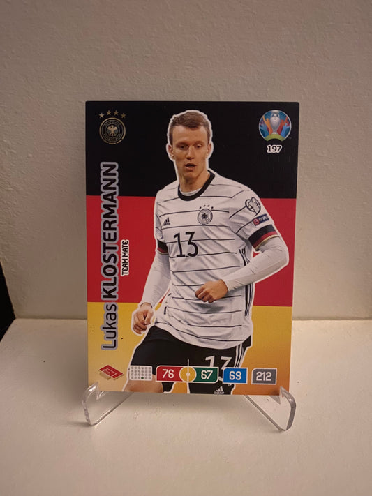 Fodbold kort Panini Adrenalyn XL UEFA EURO 2020 - Tyskland Lukas Klostermann - Pokedexet